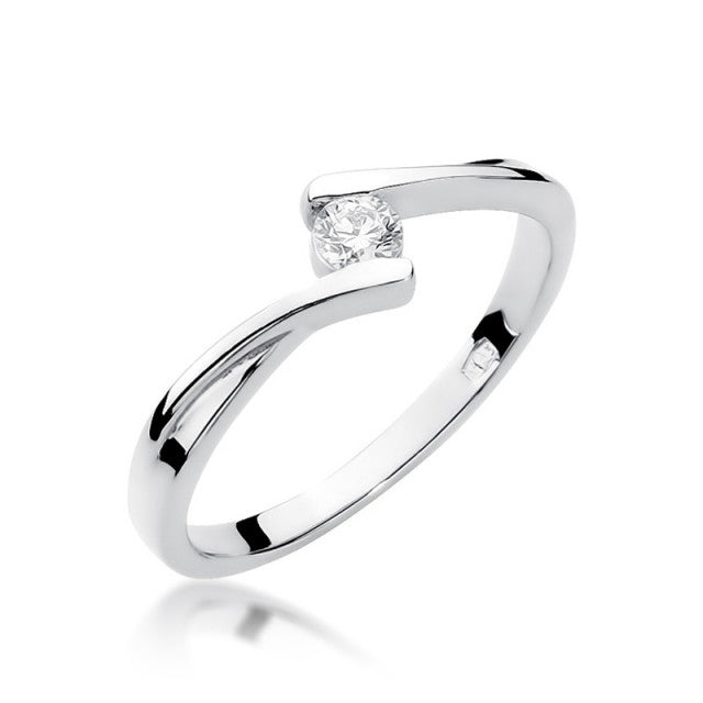 Inel Aur 14K cu Diamant Natural 0.10 ct