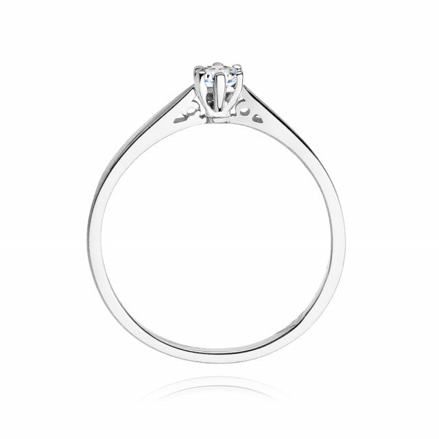 Inel Aur 14K cu Diamant Natural 0.10 ct