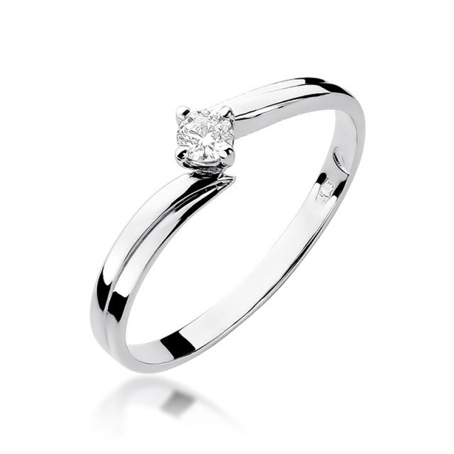 Inel Aur 14K cu Diamant Natural 0.10 ct