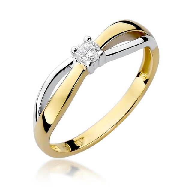 Inel Aur 14K cu Diamant Natural 0.10 ct