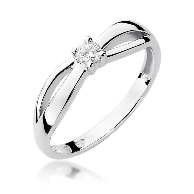 Inel Aur 14K cu Diamant Natural 0.10 ct