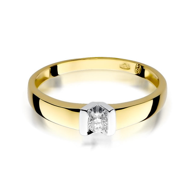Inel Aur 14K cu Diamant Natural 0.10 ct