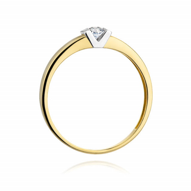 Inel Aur 14K cu Diamant Natural 0.10 ct