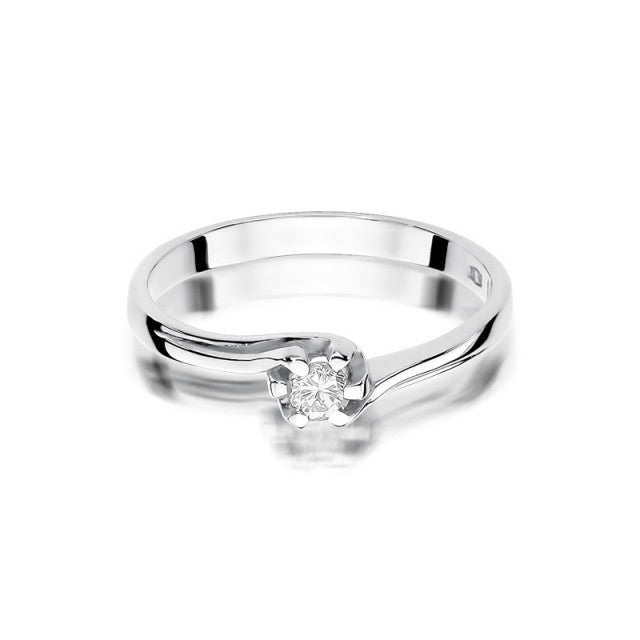 Inel Aur 14K cu Diamant Natural 0.10 ct