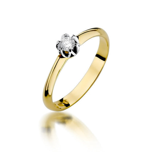 Inel Aur 14K cu Diamant Natural 0.10 ct