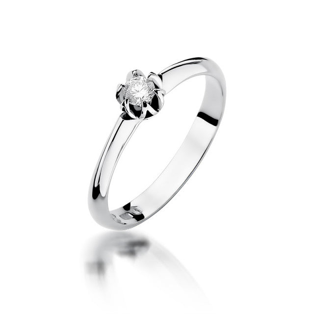 Inel Aur 14K cu Diamant Natural 0.10 ct