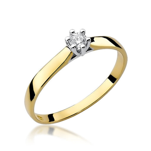 Inel Aur 14K cu Diamant Natural 0.10 ct