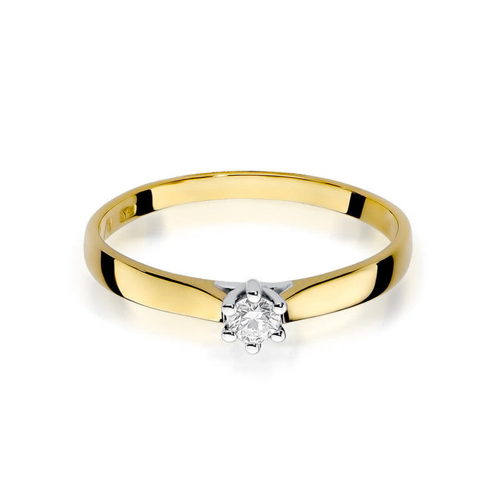 Inel Aur 14K cu Diamant Natural 0.10 ct