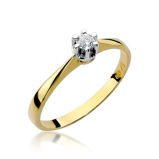 Inel Aur 14K cu Diamant Natural 0.10ct