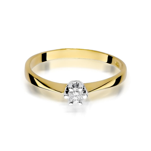 Inel Aur 14K cu Diamant Natural 0.10ct