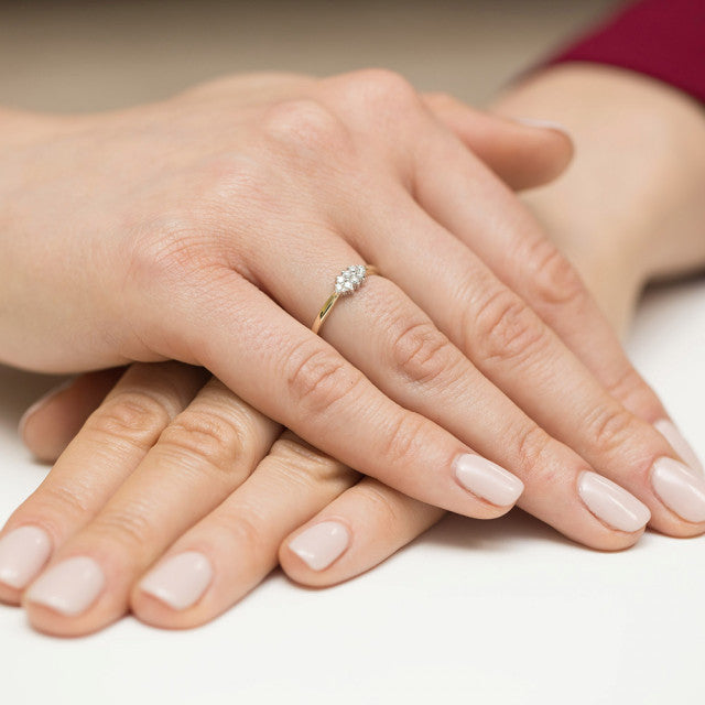 Inel Aur 14K cu Diamante Naturale 0.12 ct