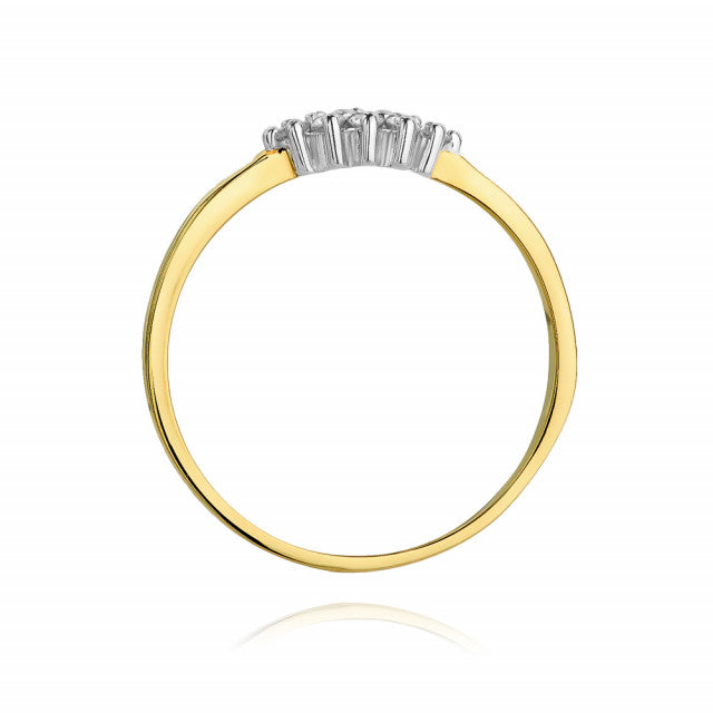 Inel Aur 14K cu Diamant Natural 0.11 ct