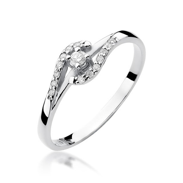Inel Aur 14K cu Diamant Natural 0.11 ct