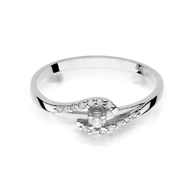 Inel Aur 14K cu Diamant Natural 0.11 ct