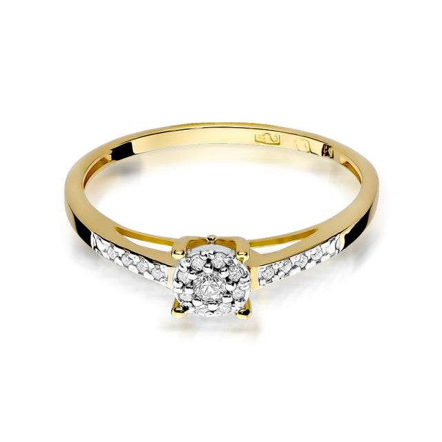 Inel Aur 14K cu Diamante Naturale 0.12 ct