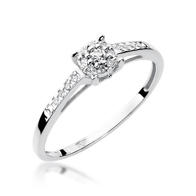 Inel Aur 14K cu Diamante Naturale 0.12 ct