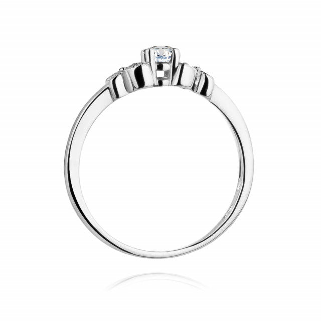 Inel Aur 14K cu Diamant Natural 0.12 ct