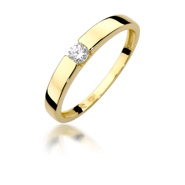 Inel Aur 14K cu Diamant Natural 0.12 ct