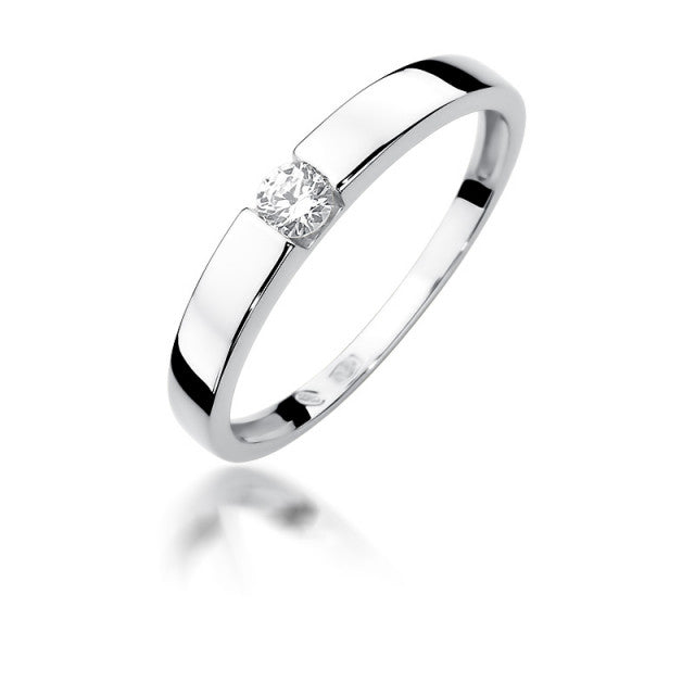 Inel Aur 14K cu Diamant Natural 0.12 ct