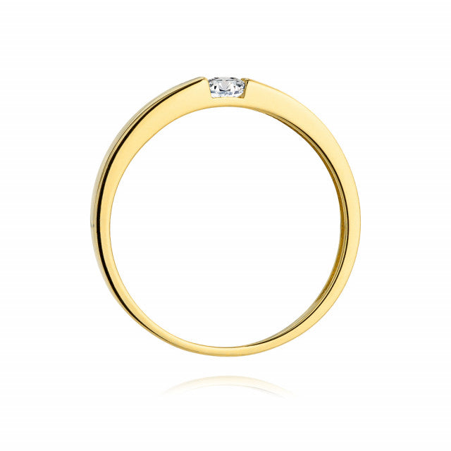 Inel Aur 14K cu Diamant Natural 0.12 ct
