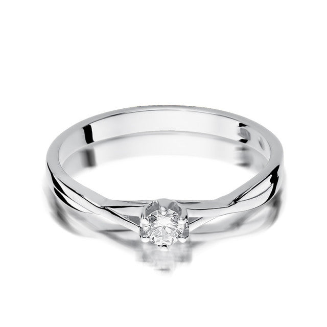 Inel Aur 14K cu Diamant Natural 0.12 ct