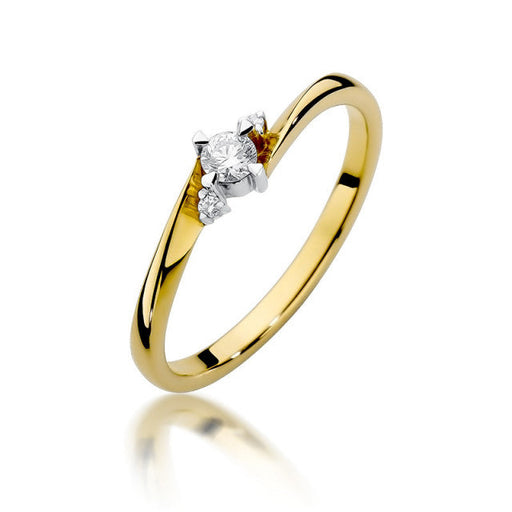 Inel Aur 14K cu Diamant Natural 0.12 ct