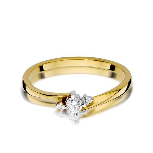 Inel Aur 14K cu Diamant Natural 0.12 ct