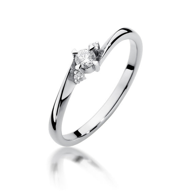 Inel Aur 14K cu Diamante Naturale 0.12 ct