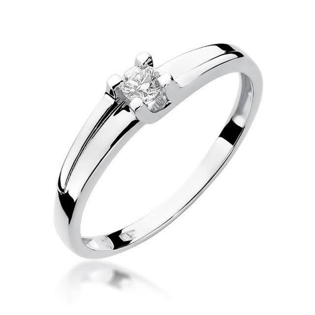 Inel Aur 14K cu Diamant Natural 0.12 ct