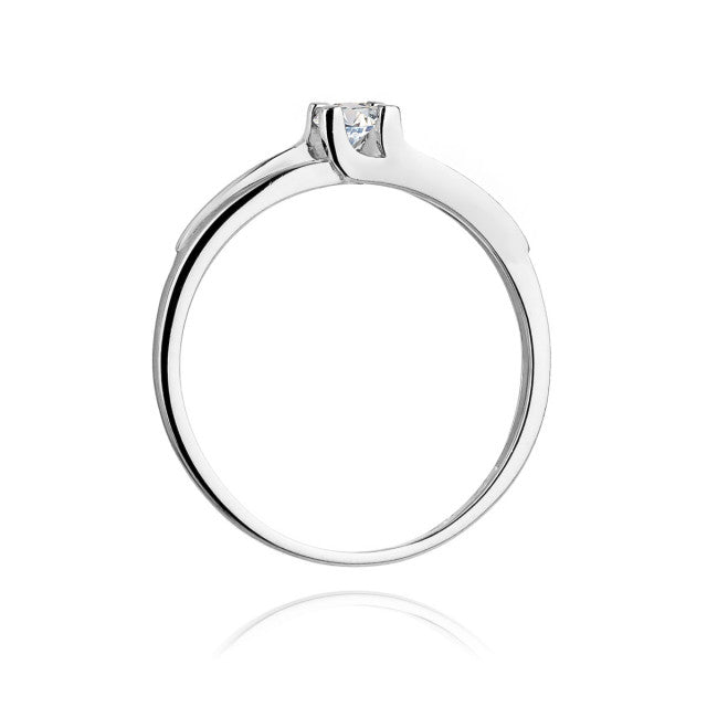 Inel Aur 14K cu Diamant Natural 0.12 ct