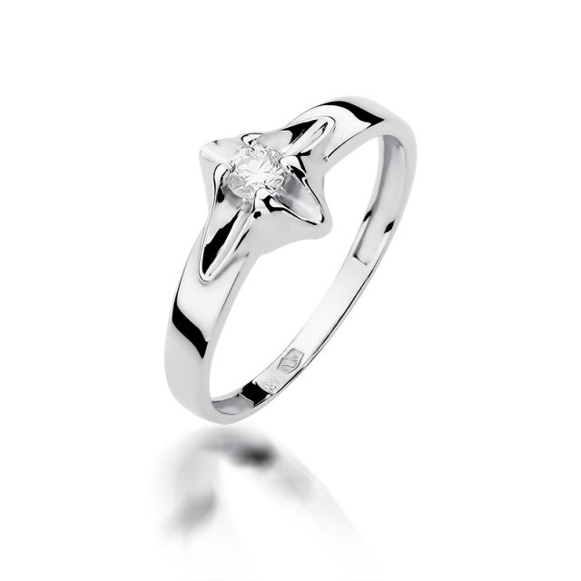 Inel Aur 14K cu Diamant Natural 0.12 ct
