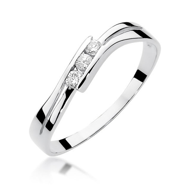 Inel Aur 14K cu Diamant Natural 0.12 ct