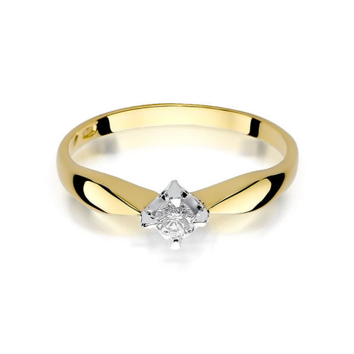 Inel Aur 14K cu Diamant Natural 0.12 ct