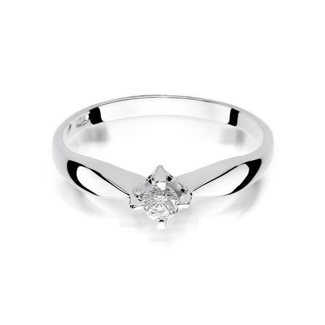 Inel Aur 14K cu Diamant Natural 0.12 ct