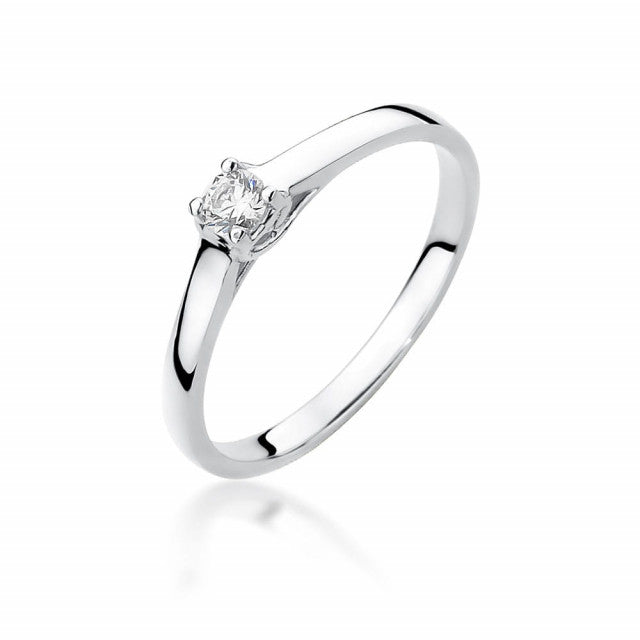 Inel Aur 14K  cu Diamant Natural 0.12 ct