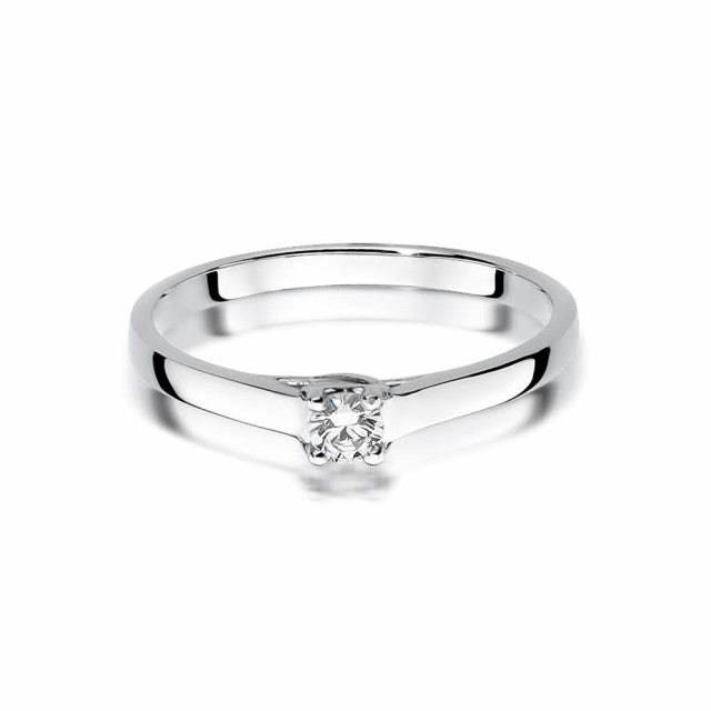 Inel Aur 14K  cu Diamant Natural 0.12 ct
