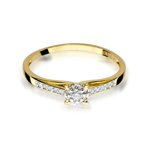 Inel Aur 14K cu Diamant Natural 0.13 ct