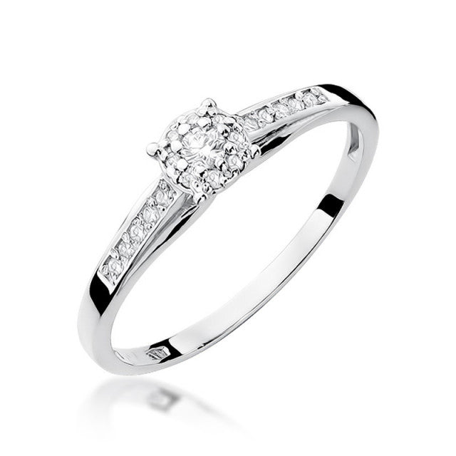 Inel Aur 14K cu Diamant Natural 0.13 ct