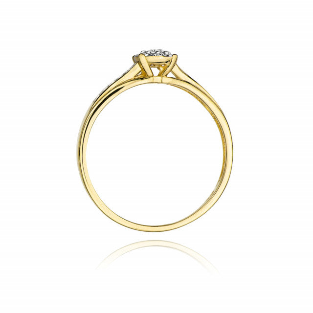 Inel Aur 14K cu Diamant Natural 0.13 ct