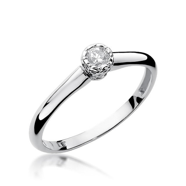Inel Aur 14K cu Diamant Natural 0.13 ct