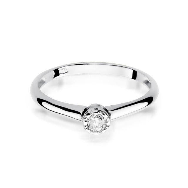 Inel Aur 14K cu Diamant Natural 0.13 ct