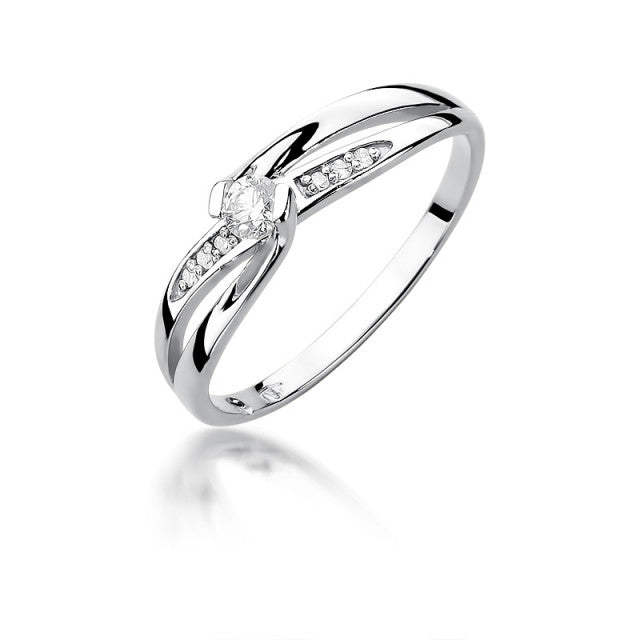 Inel Aur 14K cu Diamant Natural 0.13 ct