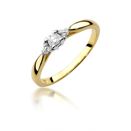 Inel Aur 14K cu Diamant Natural 0.13 ct