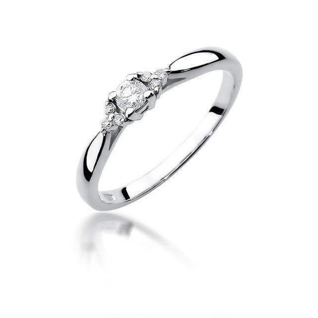 Inel Aur 14K cu Diamant Natural 0.13 ct