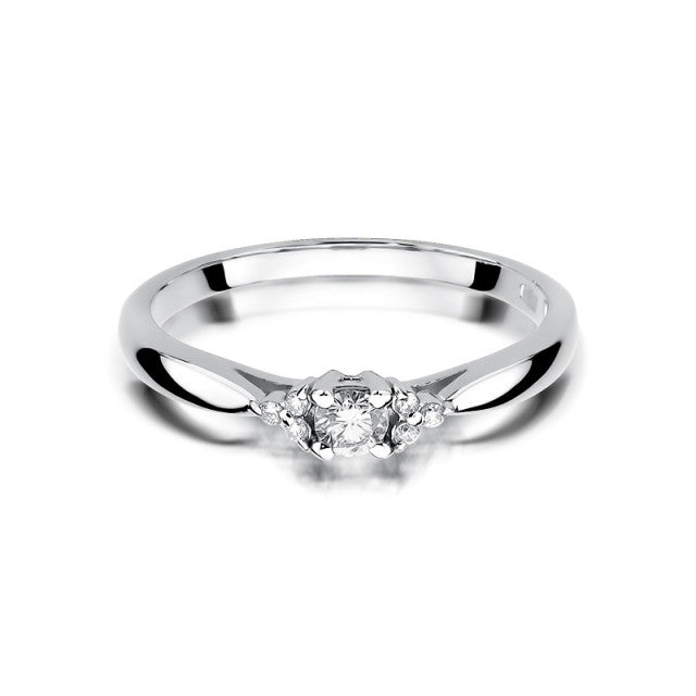 Inel Aur 14K cu Diamant Natural 0.13 ct