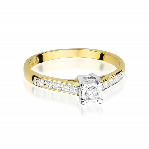 Inel Aur 14K cu Diamant Natural 0.13 ct