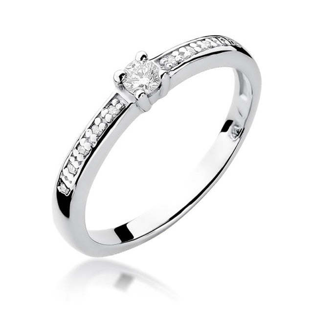 Inel Aur 14K cu Diamante Naturale 0.13 ct