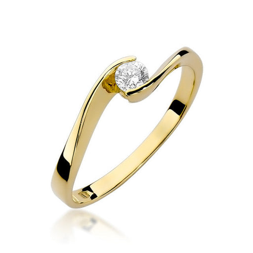 Inel Aur 14K cu Diamant Natural 0.13 ct