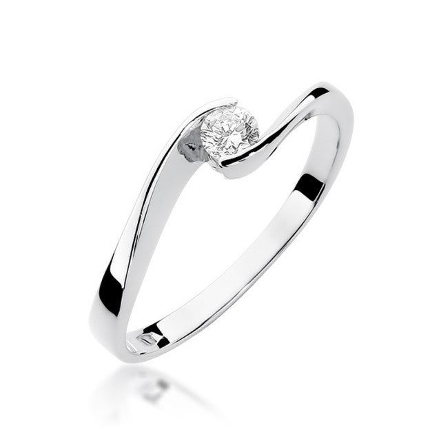 Inel Aur 14K cu Diamant Natural 0.13 ct
