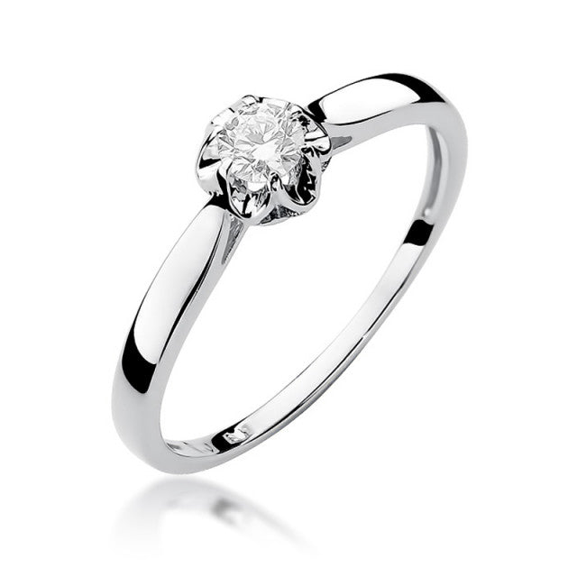 Inel Aur 14K cu Diamant Natural 0.15 ct